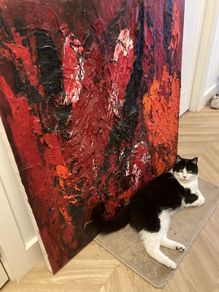 Large Square Acrylic Painting