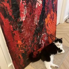 Large Square Acrylic Painting