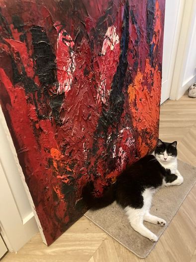 Large Square Acrylic Painting