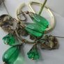 Art Deco Style Green Flora Bead Statement Necklace & Earrings Image 8