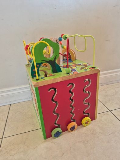 Battat Zany Zoo Wooden Activity Cube