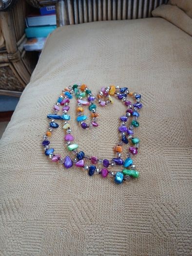 Murano Multicolour Beads. Multicoloured. 22" length.