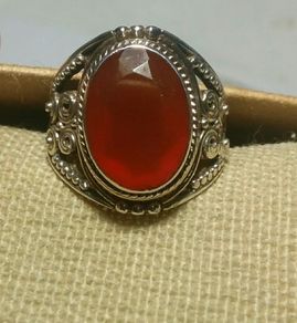 Carnelian and Sterling Silver Ring