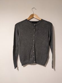 Zara Knit Cardigan with Faux Pearl Buttons