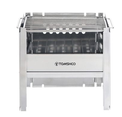 BRAND NEW Outdoor Stainless Steel Wood Stove w/ Barbecue Grill Portable Wood Burning Stove Camping BBQ Firewood Burner w/ Bracket