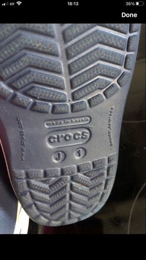 Boys crocs like new size 1