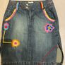 Skirt denim with embroidery boho style  Whistles size 10 Brand New Image 10