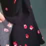 Kate Spade black falling floral ruffle detail dress with pink/red petals Sz 4 (Fit 10 UK) - Rrp 398 Dollars Image 5