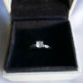 Vintage Sterling Silver 925 Solitaire Ring with Round Faceted , size O - 2,21g Image 3