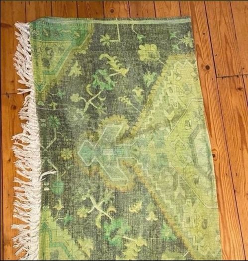French connection green rug / throw