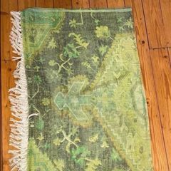 French connection green rug / throw