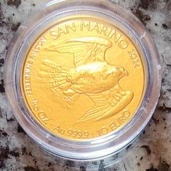 San Marino 10 Euro Gold (.999) Brilliant Uncirculated Coin 2024 - Peregrine Falcon