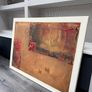 Large Abstract Canvas Painting (Earth Tones & Red) Image 3