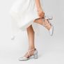Brand New Women's High Heels Elegant Cross-Strap Pumps Closed Toe - Mid Block Heel Image 5