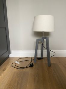 Grey & Cream Tripod Lamp