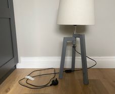 Grey & Cream Tripod Lamp