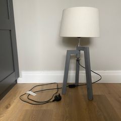 Grey & Cream Tripod Lamp