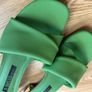 green faux leather sandal Image 2