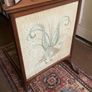 Vintage Fire Screen (featuring embroidered Peacock) Image 2