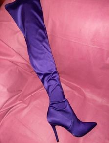 thigh high stiletto purple boots Aldo size 6  BNIB