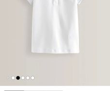 NEXT x2 Girls School White Polo Shirts 10Y