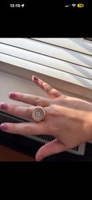 Rose gold watch ring