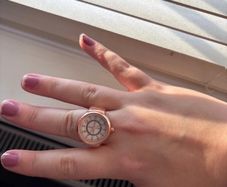 Rose gold watch ring