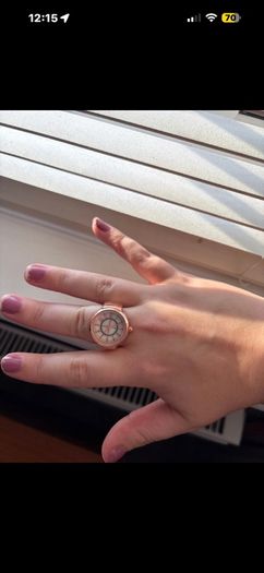 Rose gold watch ring