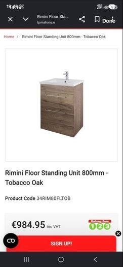 Bathroom vanity unit