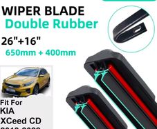 Double Rubber wiper blades for any hook style wipers