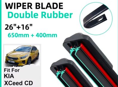 Double Rubber wiper blades for any hook style wipers