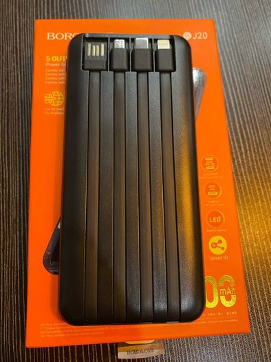 Power Bank 10000 Mah with cable usb type C A iphone micro