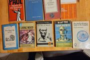 9 X RELIGIOUS,ART,AND THEATRE BOOKS FROM 1940-50-60s. All paperback in good condition. See photos for same.