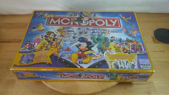 Monopoly Disney Edition Board Game 2004 Parker Brothers 3D Pop-Up Castle Complete - Golden Tinker Bell Mover