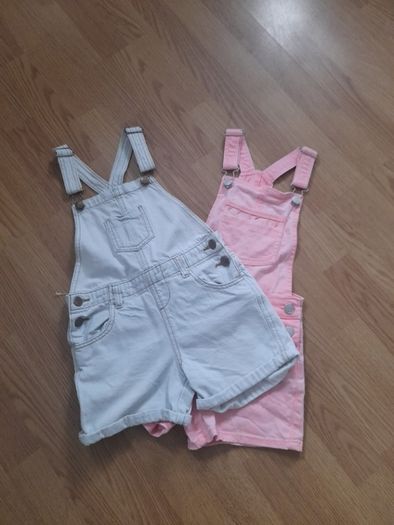 2 x Pais of girls dungarees