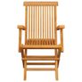 5 Piece Folding Outdoor Dining Set Solid Teak Wood Image 9