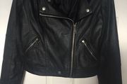 Black jacket leather look