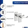 Chrome Elegance Range Polished Chrome Victorian Scroll Lever Latch Handles, Polished Chrome Backplate Door Handles, Contemporary Design for Internal Wooden Doors (FREE POSTAGE) Image 6