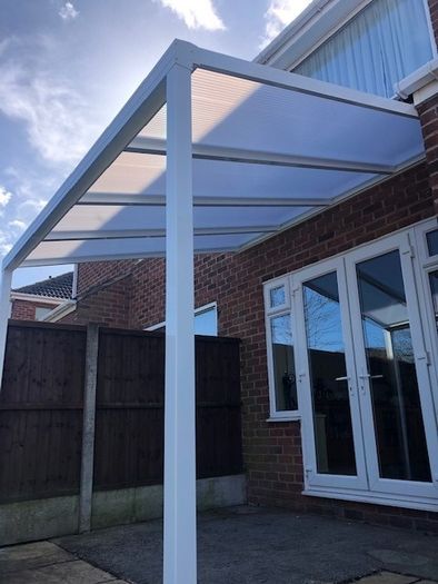 Patio Canopy - Lean-To Kit - White or Grey - Supply Only - Nationwide Delivery Across Ireland