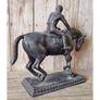 Horse and Jockey Statue Cast Iron H252 Image 2