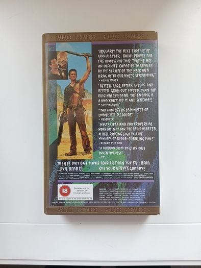 Evil Dead 2 Kiss Your Nerves Goodbye Film On Large Box Rental Version (Not Ex Rental)