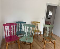 Five wooden chairs Free! Collection only