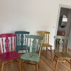 Five wooden chairs Free! Collection only