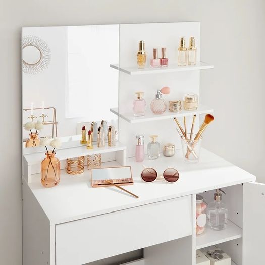White Dressing Table with Mirror (FREE POSTAGE)