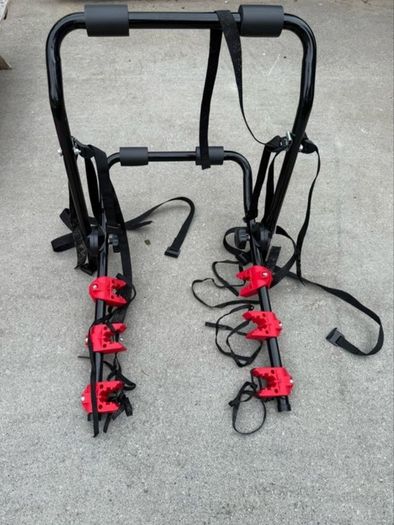 3 bike rear mounted bike rack