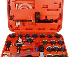 NEW SALE | 28pcs Universal Radiator Pressure Tester Kit, coolant Pressure Tester kit coolant Vacuum Refill kit for Cooling System
