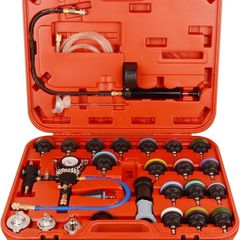NEW SALE | 28pcs Universal Radiator Pressure Tester Kit, coolant Pressure Tester kit coolant Vacuum Refill kit for Cooling System