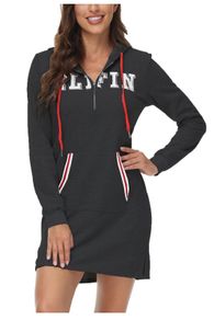 Brand New ELFIN women s hoodie dress pullover dress long Sleeve