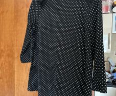 Dunnes Stores Black and white polka dot Long Sleeve Blouse UK8-10