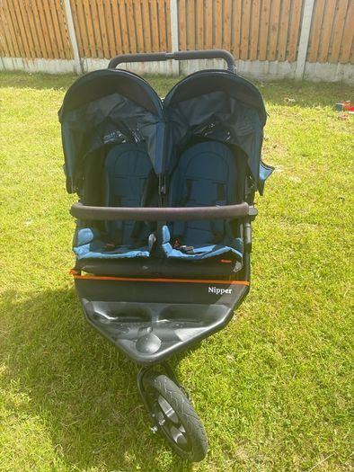 nipper out and about double buggy